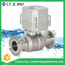 230V 2 Way 1 Inch Electric Control Stainless Steel Ball Valve Electric Quick Sanitary Ball Valve (T25-S2-C-Q)